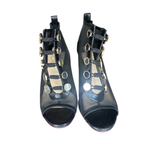 Christian Louboutin Marikat Mirror accent mesh booties RETAIL 1,195 - Picture 6 of 15